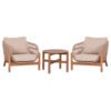 LOUNGE ΣΕΤ SANJI HM21214 ΤΡΑΠΕΖΙ & 2 ΠΟΛΥΘΡΟΝΕΣ--ΞΥΛΟ ΑΚΑΚΙΑΣ-ΑΛΟΥΜΙΝΙΟ-ΣΧΟΙΝΙ