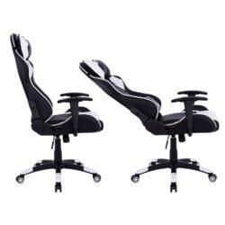 η HOMEMARKT έχει την λύση! Σας παρουσιάζουμε την gaming καρέκλα DARIUS σε συνδυασμό άσπρου-μαύρου που θα σε μαγνητίσει. Πρόκειται για μια καρέκλα με ψηλή πλάτη έτσι ώστε να προστατεύεις τον κορμό σου από τραυματισμούς και πιασίματα και να του προσφέρεις μοναδική στήριξη για κάθε είδους «κακουχία»! Ο εργονομικός σχεδιασμός της είτε στο κάθισμα είτε στην πλάτη αγκαλιάζει το σώμα