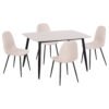ΣΕΤ ΤΡΑΠΕΖΑΡΙΑΣ 5ΤΜΧ RAVEN HM21068.01 ΚΕΡΑΜΙΚΟ TOP ΛΕΥΚΟ ΜΑΡΜΑΡΟ--ΜΠΕΖ ΥΦΑΣΜΑ