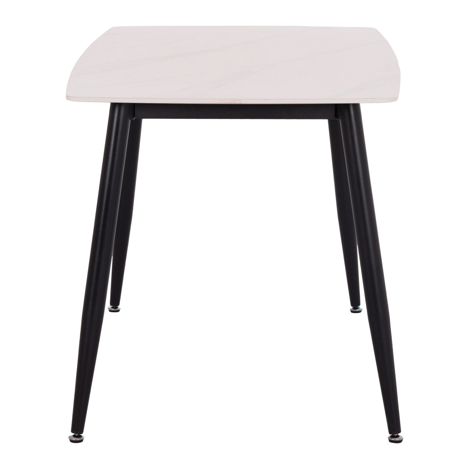 ΤΡΑΠΕΖΙ RAVEN HM9854.01 ΚΕΡΑΜΙΚΟ TOP ΜΑΤ ΛΕΥΚΟ ΜΑΡΜΑΡΟ-ΜΑΥΡΟ ΜΕΤΑΛΛΟ 120x70x73Υεκ. - Image 5