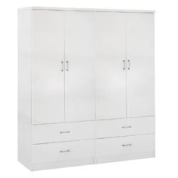 ΝΤΟΥΛΑΠΑ 4ΦΥΛΛΗ REINA ME 4 ΣΥΡΤΑΡΙΑ HM21258 ΜΕΛΑΜΙΝΗ ΣΕ ΛΕΥΚΟ 160x42