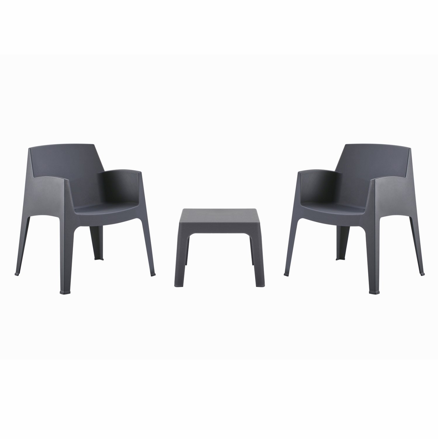 ΣΕΤ 3ΤΜΧ ΠΟΛΥΠΡΟΠΥΛΕΝΙΟΥ SLEEK HM21267.10 ΤΡΑΠΕΖΑΚΙ & 2 ΠΟΛΥΘΡΟΝΕΣ-ΓΚΡΙ