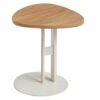 ΒΟΗΘΗΤΙΚΟ ΤΡΑΠΕΖΙ ΟΒΑΛ ALPER HM18328 MDF SONAMA--ΜΕΤΑΛΛΟ ΛΕΥΚΟ 50x50x51Υεκ.