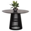 ΤΡΑΠΕΖΙ ΤΡΑΠΕΖΑΡΙΑΣ ΣΤΡΟΓΓΥΛΟ FRANTZ HM9388.02 ΜΑΣΙΦ ΞΥΛΟ MINDI BLACK Φ118x79Υεκ.