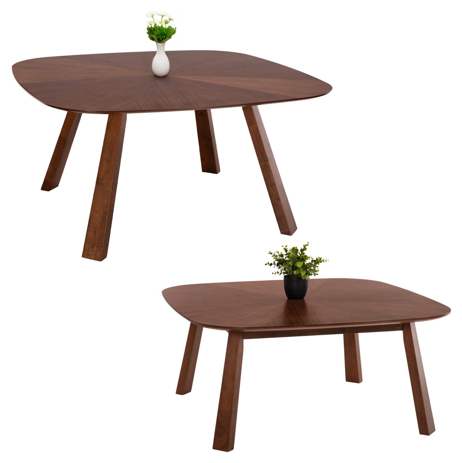ΣΕΤ ΤΡΑΠΕΖΙ ΤΡΑΠΕΖΑΡΙΑΣ & ΣΑΛΟΝΙΟΥ RINER HM21342 MDF ΜΕ ΚΑΠΛΑΜΑ ΚΑΡΥΔΙΑΣ