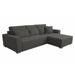 ΚΑΝΑΠΕΣ ΚΡΕΒΑΤΙ ΑΝΑΣΤΡΕΨΙΜH ΓΩΝΙΑ CORNERA HM3335.01 ΓΚΡΙ ΥΦΑΣΜΑ 269x155x89Yεκ