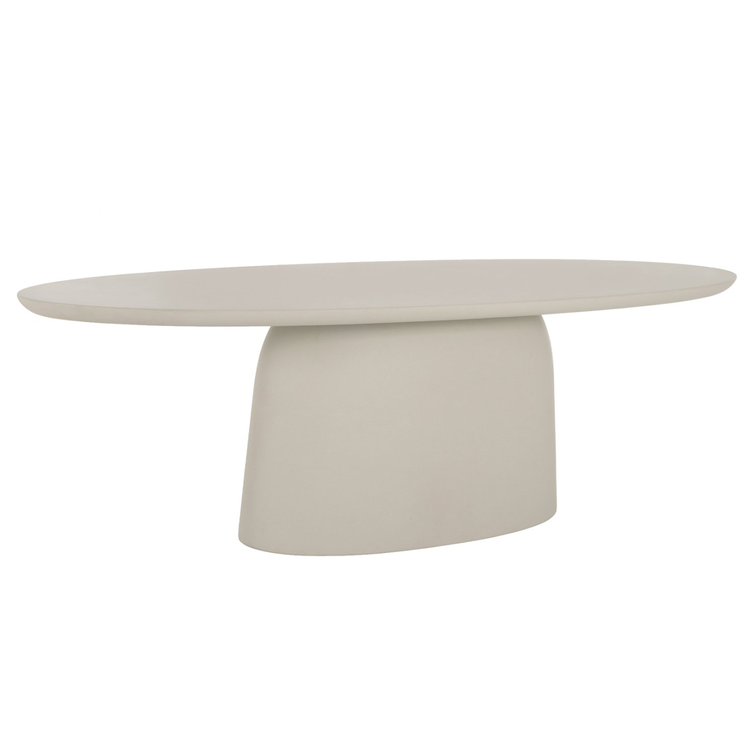 ΤΡΑΠΕΖΙ ΤΡΑΠΕΖΑΡΙΑΣ ΟΒΑΛ BRECCAN HM6577.02 ΜΠΕΖ FIBER CEMENT 240x100x75Υεκ.