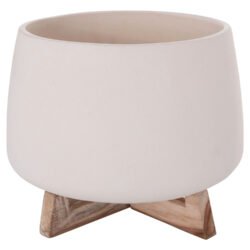 ΓΛΑΣΤΡΑ ΕΣ.ΧΩΡΟΥ FRELLO HM4674.02L ΛΕΥΚΟ FIBER CEMENT--TEAK ΒΑΣΗ 29x29x23