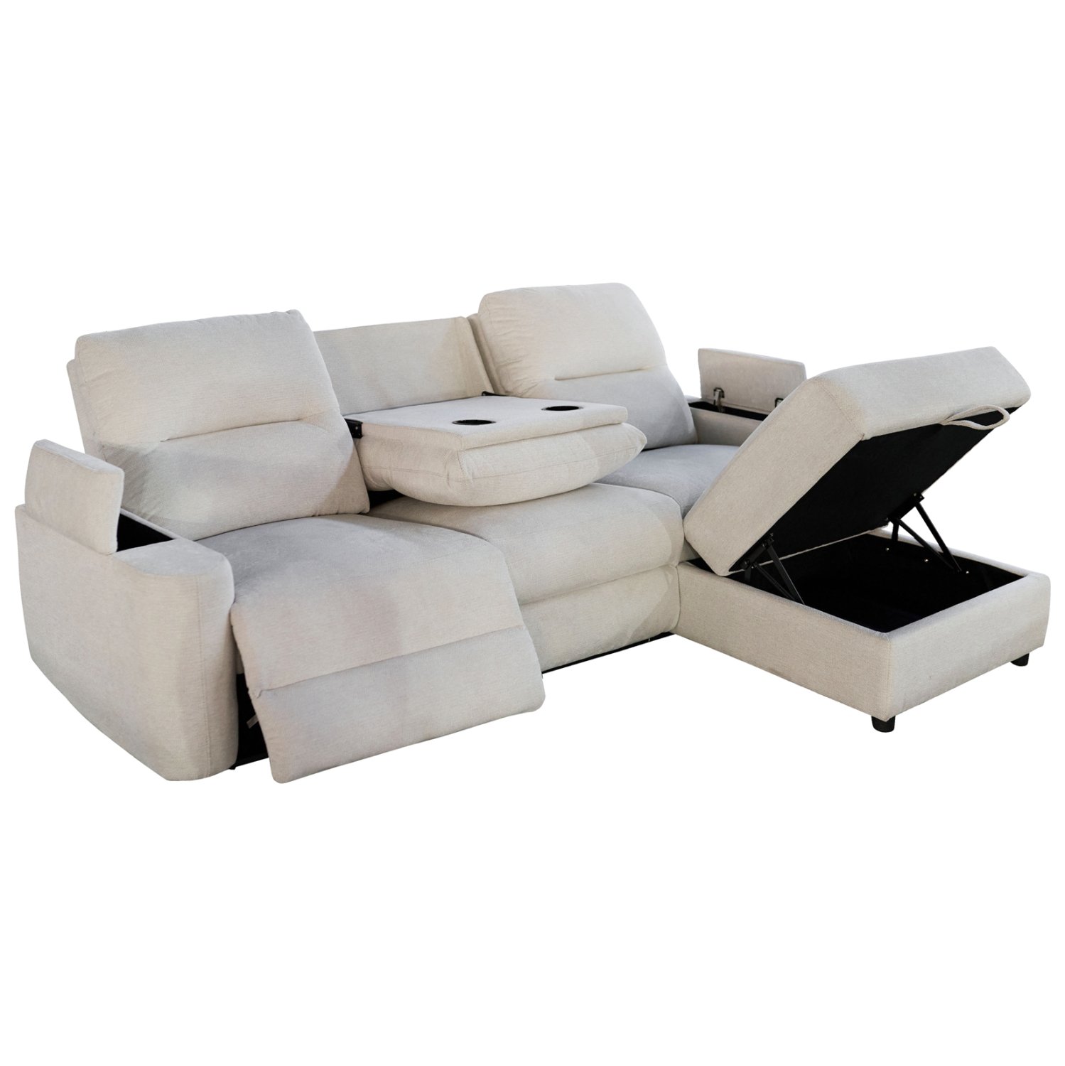ΚΑΝΑΠΕΣ ΔΕΞΙΑ ΓΩΝΙΑ SYNTHIA HM3308.01R ΑΝΑΚΛΙΣΗ & ΑΠΟΘ.ΧΩΡΟΣ--ΜΠΕΖ 245x170x98Υεκ