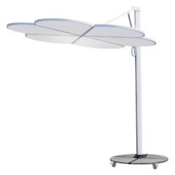 ΟΜΠΡΕΛΑ ΜΕ ΒΑΣΗ ΣΕΙΡΑ CANNOPY (flower) HM21286.02 ΑΛΟΥΜΙΝΙΟ-ΓΡΑΝΙΤΗΣ-ΛΕΥΚΟ 2