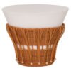 ΤΡΑΠΕΖΙ ΒΟΗΘΗΤΙΚΟ PERRAL HM18164.02S FIBER CEMENT ΛΕΥΚΟ-ΦΥΣΙΚΟ RATTAN--Φ42x36Υεκ