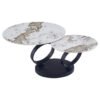 ΤΡΑΠΕΖΙ ΣΑΛΟΝΙΟΥ ΔΙΠΛΟ NUBISA HM18364.01 ΜΕΤΑΛΛΟ--SINTERED STONE PANDORA Φ80Χ43.5Υεκ