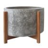 ΓΛΑΣΤΡΑ/ΚΑΣΠΟ ΕΣΩΤ.ΧΩΡΟΥ HOFF HM4682.03L FIBER CEMENT ΓΚΡΙ-TEAK ΒΑΣΗ Φ50x35Υεκ