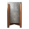 ΓΛΑΣΤΡΑ/ΚΑΣΠΟ ΕΣΩΤ.ΧΩΡΟΥ HOFF HM4682.03S FIBER CEMENT ΓΚΡΙ-TEAK ΒΑΣΗ Φ33x42Υεκ