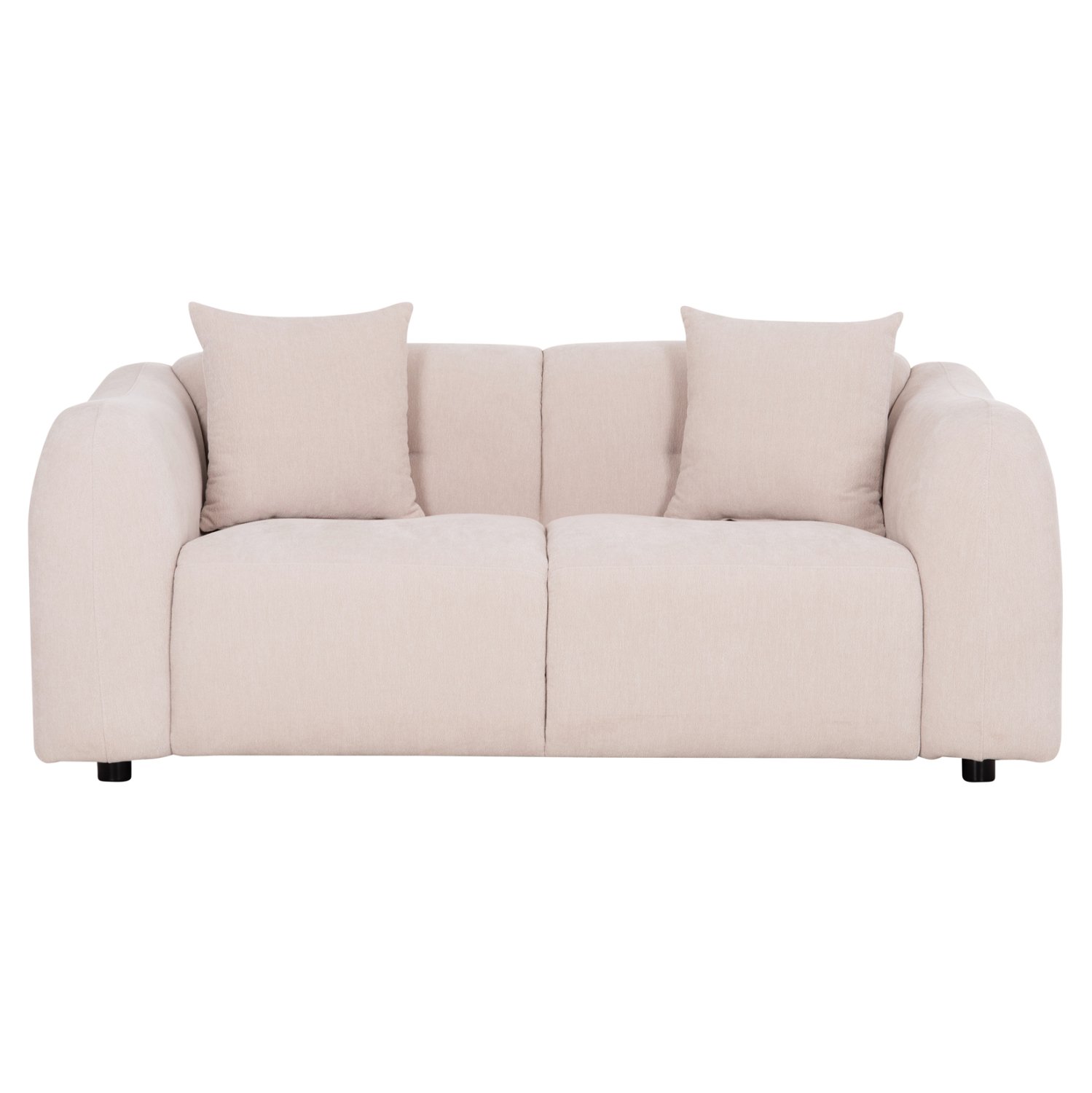 ΚΑΝΑΠΕΣ 2-ΘΕΣΙΟΣ JUNOA HM3334.02 ΕΚΡΟΥ ΥΦΑΣΜΑ 172x89x85Υεκ - Image 3