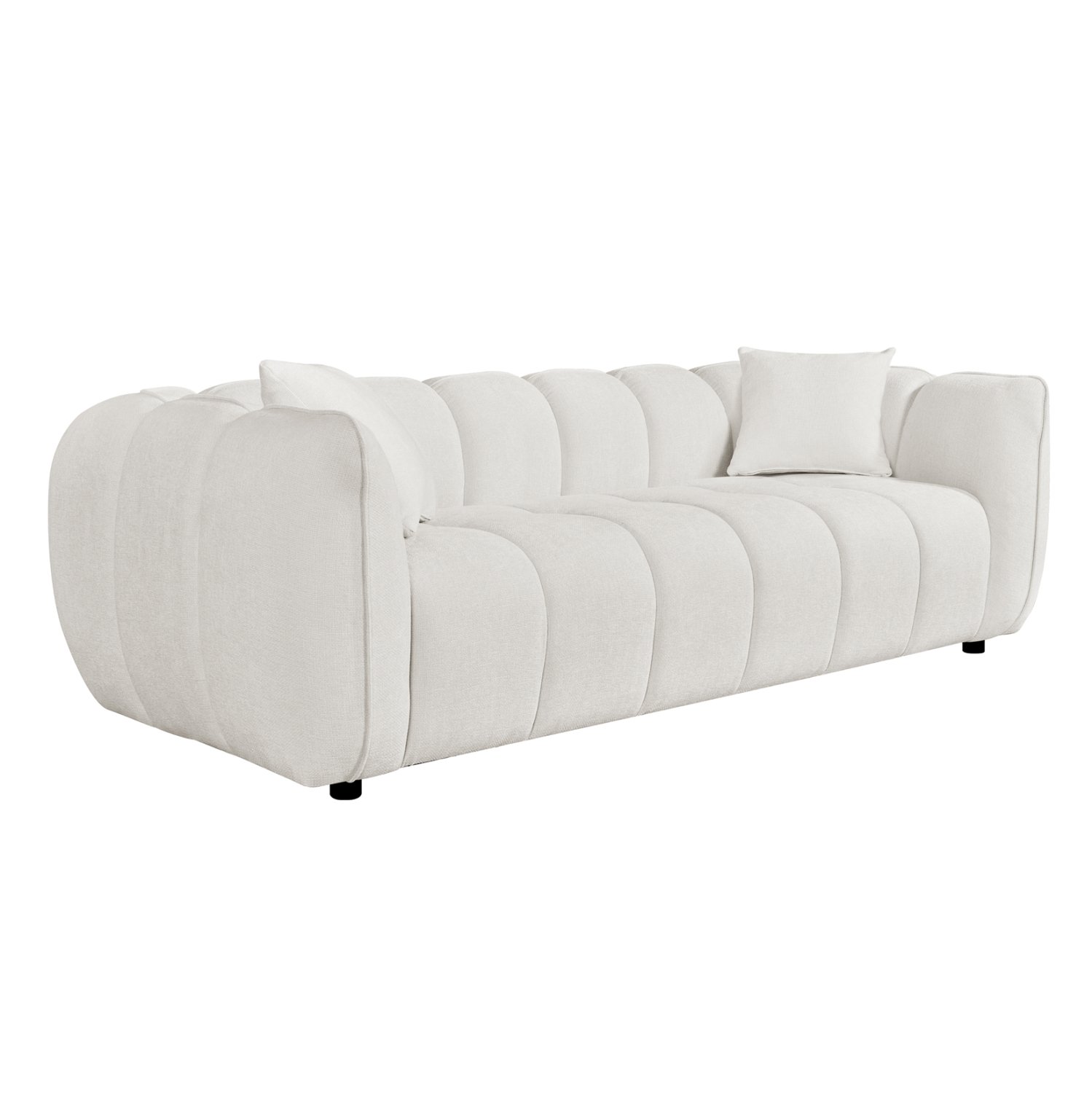 ΚΑΝΑΠΕΣ 3-ΘΕΣΙΟΣ LYKKE HM3323.02 ΕΚΡΟΥ ΥΦΑΣΜΑ 229x89x70Υεκ