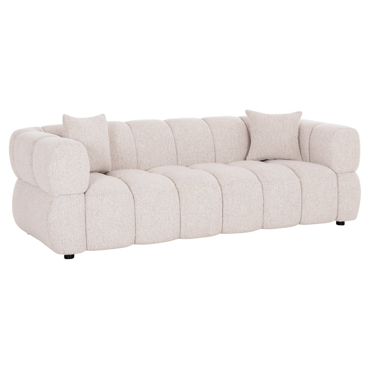 ΚΑΝΑΠΕΣ 3-ΘΕΣΙΟΣ NORIKA HM3331.02 ΕΚΡΟΥ ΥΦΑΣΜΑ 220x88x85Υεκ.