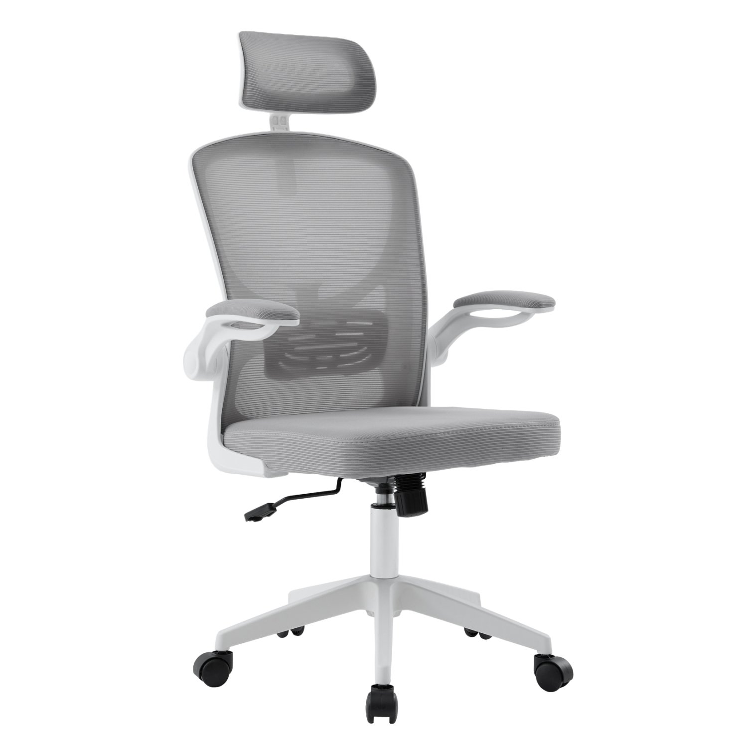 ΚΑΡΕΚΛΑ ΓΡΑΦΕΙΟΥ FLOATER HM1230.02 ΛΕΥΚΟ PP--ΑΝΟΙΧΤΟ ΓΚΡΙ MESH 62x62x106-116Υεκ