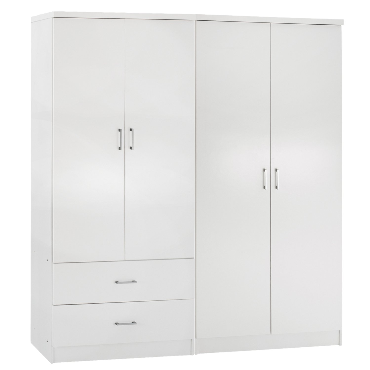 ΝΤΟΥΛΑΠΑ 4-ΦΥΛΛΗ ΜΕ 2 ΣΥΡΤΑΡΙΑ JENNA HM11351.05 ΜΕΛΑΜΙΝΗ ΣΕ ΛΕΥΚΟ 160x43x181Υ