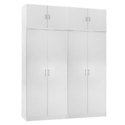 ΣΕΤ 2 ΝΤΟΥΛΑΠΕΣ 2ΦΥΛΛΕΣ ΜΕ ΠΑΤΑΡΙΑ JENNA HM11353.05 ΜΕΛΑΜΙΝΗ ΣΕ ΛΕΥΚΟ 160x43x240Υεκ