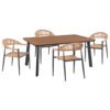 ΣΕΤ ΤΡΑΠΕΖΑΡΙΑΣ 5ΤΜΧ TABER HM10834.02 ΑΛΟΥΜ. ΣΚΟΥΡΟ ΓΚΡΙ--POLYWOOD--P.E.RATTAN ΜΠΕΖ