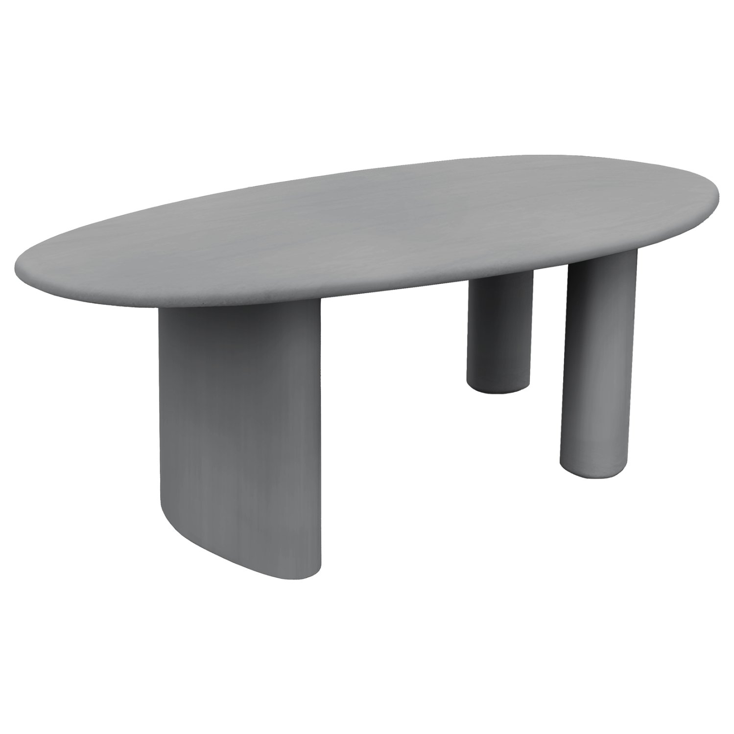 ΤΡΑΠΕΖΙ ΤΡΑΠΕΖΑΡΙΑΣ ΟΒΑΛ VOLPE HM6599.01 ΓΚΡΙ FIBER CEMENT 240x100x75Υεκ