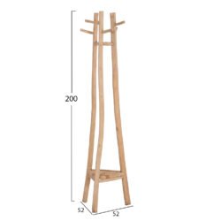 Καλόγερος TRIDEM από Μασίφ Ξύλο Teak σε Φυσική Απόχρωση<br />