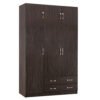 ΝΤΟΥΛΑΠΑ 3ΦΥΛΛΗ ΜΕ ΠΑΤΑΡΙ CARLY HM10891.01 ΜΕΛΑΜΙΝΗ ΣΕ ZEBRANO 150X55Χ240Υεκ.
