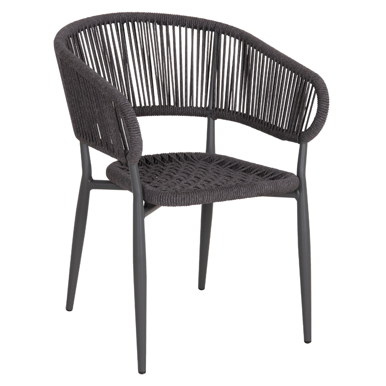 ΠΟΛΥΘΡΟΝΑ ΑΛΟΥΜΙΝΙΟΥ EULO HM5783.21 ΓΚΡΙ-TWISTED RATTAN ΓΚΡΙ 57x63x77Υεκ.