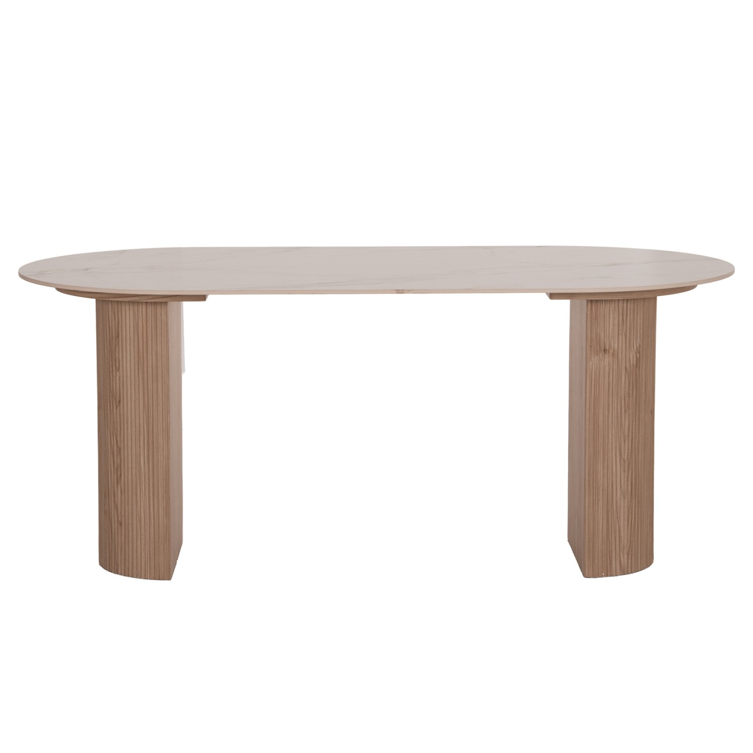 ΤΡΑΠΕΖΙ ΤΡΑΠΕΖΑΡΙΑΣ MELLOW HM18416 MDF ΠΟΔΙΑ ΣΕ ΦΥΣΙΚΟ--ΚΕΡΑΜΙΚΟ TOP 180x90x76Υεκ. - Image 3