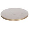 ΕΠΙΦΑΝΕΙΑ ΤΡΑΠΕΖΙΟΥ SINTERED STONE HM6652.12 ΜΕ ΠΛΑΙΣΙΟ ALU ΧΡΥΣΟ Φ60εκ.