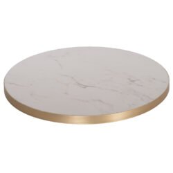 ΕΠΙΦΑΝΕΙΑ ΤΡΑΠΕΖΙΟΥ SINTERED STONE HM6652.12 ΜΕ ΠΛΑΙΣΙΟ ALU ΧΡΥΣΟ Φ60εκ.