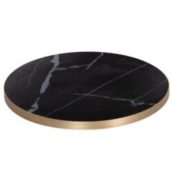 ΕΠΙΦΑΝΕΙΑ ΤΡΑΠΕΖΙΟΥ SINTERED STONE HM6652.13 ΜΕ ΠΛΑΙΣΙΟ ALU ΧΡΥΣΟ Φ60εκ.