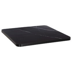 ΕΠΙΦΑΝΕΙΑ ΤΡΑΠΕΖΙΟΥ SINTERED STONE ΤΕΤΡΑΓΩΝΗ HM6655.03 ΠΛΑΙΣΙΟ ALU ΜΑΥΡΟ 80x80εκ.