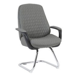 ΚΑΡΕΚΛΑ ΕΠΙΣΚΕΠΤΗ VELUM-s HM1235.10 ΓΚΡΙ PU--ΒΑΣΗ ΧΡΩΜΙΟΥ 71x60x100Υεκ.