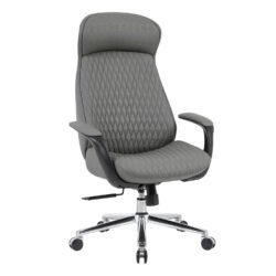ΚΑΡΕΚΛΑ ΓΡΑΦΕΙΟΥ VELUM HM1233.10 ΓΚΡΙ PU--ΒΑΣΗ ΧΡΩΜΙΟΥ 71x69x116-122Υεκ.