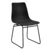 ΚΑΡΕΚΛΑ ΤΡΑΠΕΖΑΡΙΑΣ HYGGE HM18484.02 ΠΟΛΥΠΡΟΠΥΛΕΝΙΟ & ΜΕΤΑΛΛΟ ΣΕ ΜΑΥΡΟ 42x44x77Υεκ