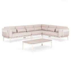 ΣΕΤ ΣΑΛΟΝΙ ΕΞ.ΧΩΡΟΥ 4ΤΜΧ PEGASUS HM6199.02 ΚΡΕΜ ΑΛΟΥΜ.-ΜΠΕΖ ΣΧΟΙΝΙ & ΥΦΑΣΜΑ OLEFIN